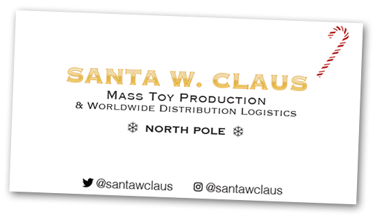 Santa's Business Card